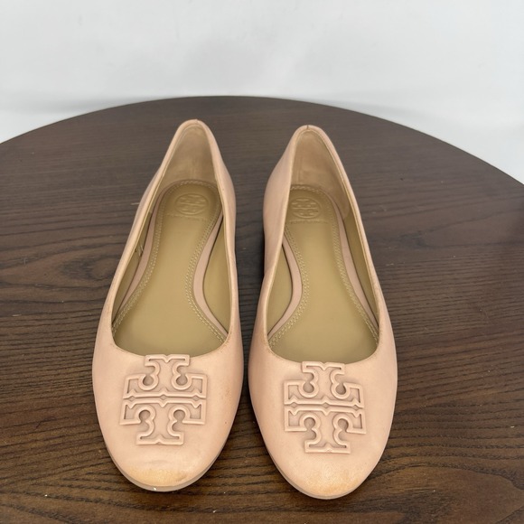 Tory Burch Melinda Shoes Women's 6M Pink Nude Leather Ballet Flats Ballerina - Picture 9 of 16
